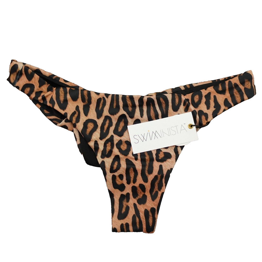 New Swiminista Size S Small Brave Bottom Leopard Print Swimwear Separates